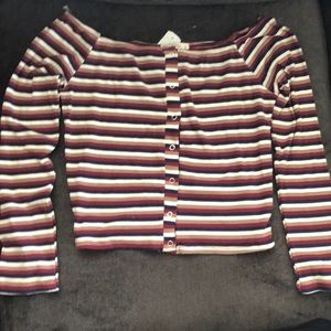 Off the shoulder long sleeve